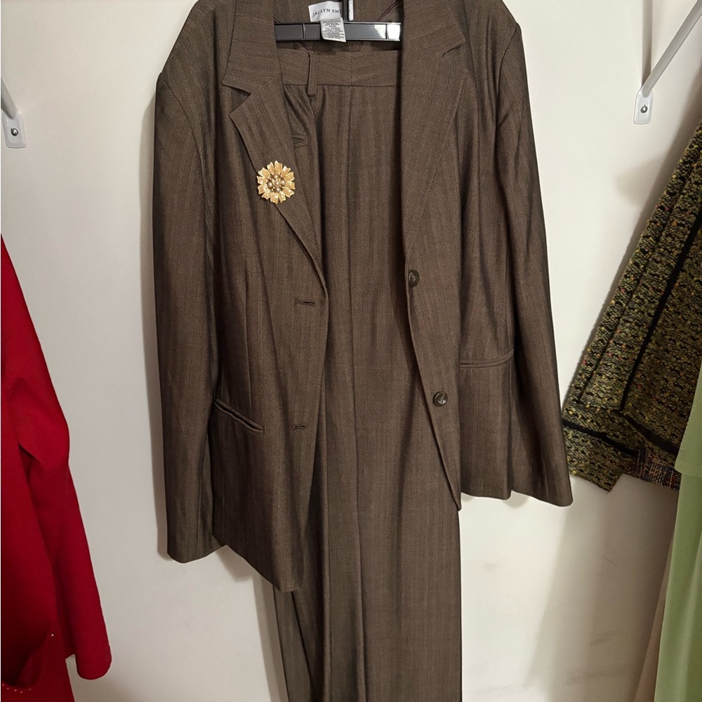 Jaclyn Smith Brown Sport Coat Classic Blazer